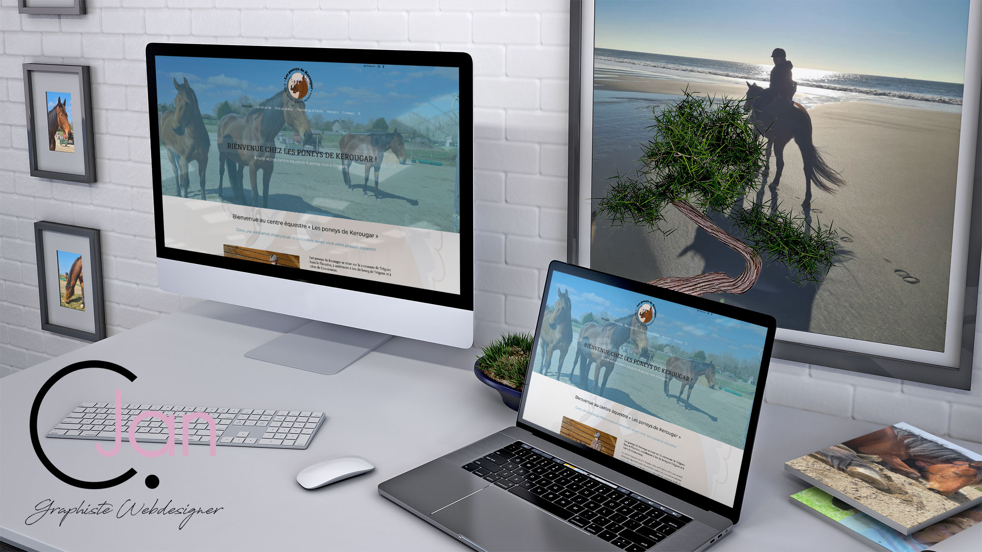 site internet centre équestre - les poneys de kerougar